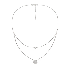 Fashionably Silver Essentials Rhodium Plated Short Necklace-